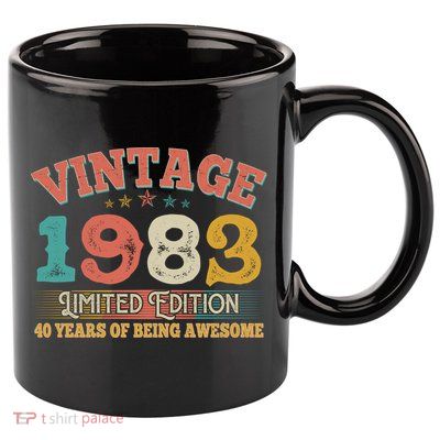Vintage Limited Edition 1983 40 Years Of Being Awesome Birthday 11oz C Handle Ceramic Mug