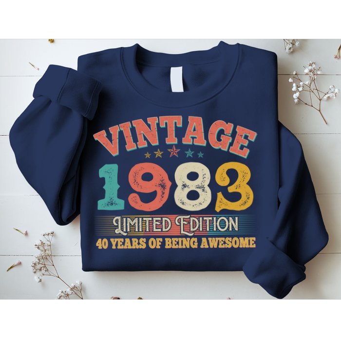 Vintage Limited Edition 1983 40 Years Of Being Awesome Birthday Sweatshirt