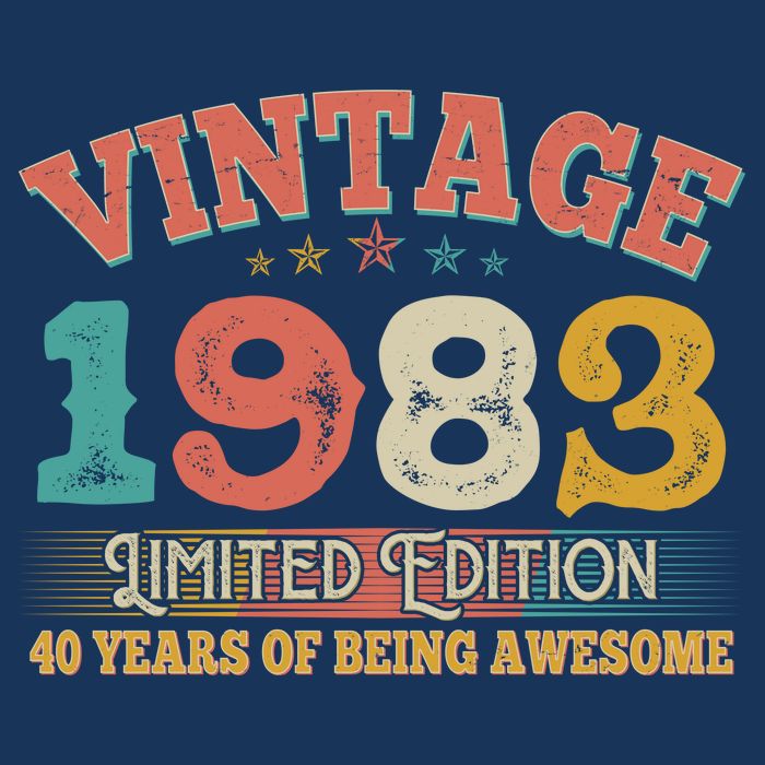 Vintage Limited Edition 1983 40 Years Of Being Awesome Birthday Beanie