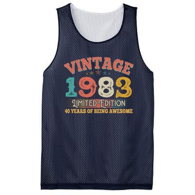 Vintage Limited Edition 1983 40 Years Of Being Awesome Birthday Mesh Reversible Basketball Jersey Tank