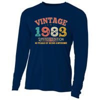 Vintage Limited Edition 1983 40 Years Of Being Awesome Birthday Cooling Performance Long Sleeve Crew