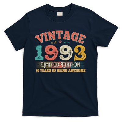 Vintage Limited Edition 1993 30 Years Of Being Awesome Birthday T-Shirt