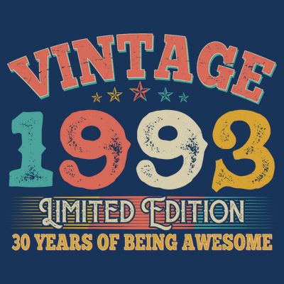 Vintage Limited Edition 1993 30 Years Of Being Awesome Birthday T-Shirt