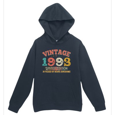 Vintage Limited Edition 1993 30 Years Of Being Awesome Birthday Urban Pullover Hoodie