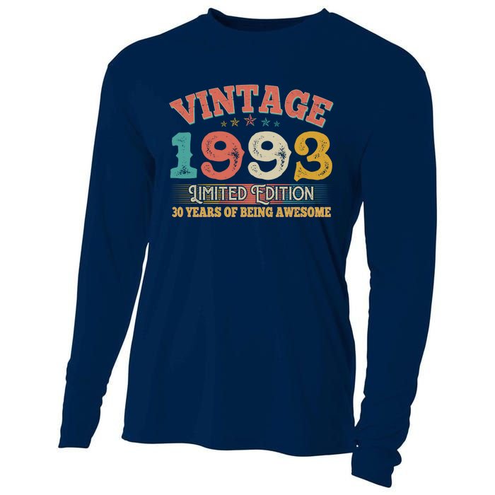 Vintage Limited Edition 1993 30 Years Of Being Awesome Birthday Cooling Performance Long Sleeve Crew