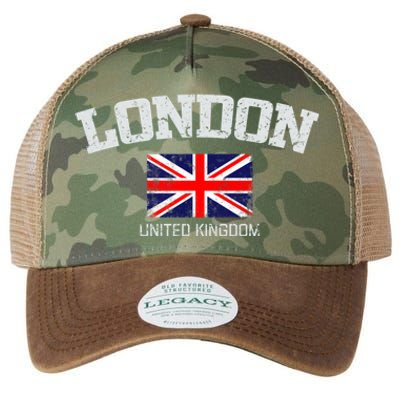 Vintage London England United Kingdom Souvenir Gift Legacy Tie Dye Trucker Hat