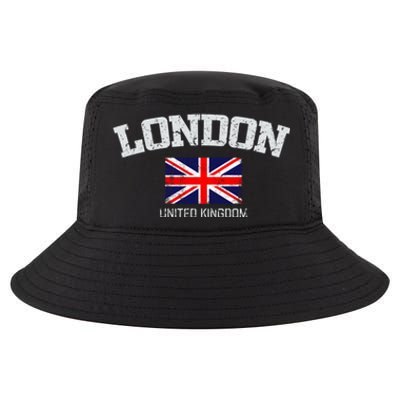 Vintage London England United Kingdom Souvenir Gift Cool Comfort Performance Bucket Hat