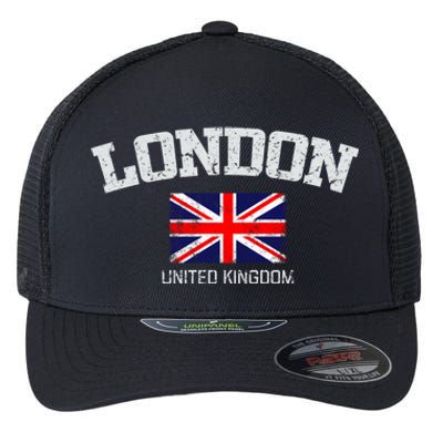 Vintage London England United Kingdom Souvenir Gift Flexfit Unipanel Trucker Cap