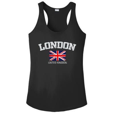 Vintage London England United Kingdom Souvenir Gift Ladies PosiCharge Competitor Racerback Tank