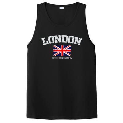 Vintage London England United Kingdom Souvenir Gift PosiCharge Competitor Tank