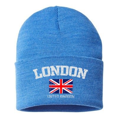 Vintage London England United Kingdom Souvenir Gift Sustainable Knit Beanie