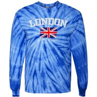 Vintage London England United Kingdom Souvenir Gift Tie-Dye Long Sleeve Shirt