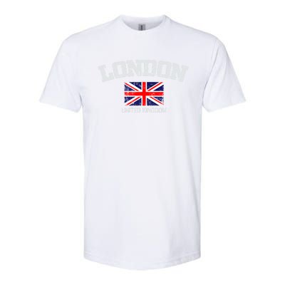 Vintage London England United Kingdom Souvenir Gift Softstyle CVC T-Shirt