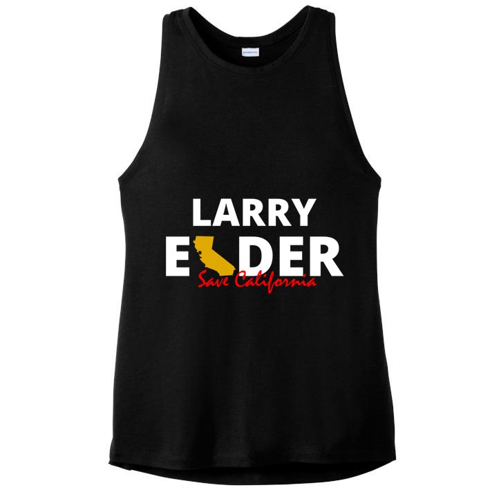 Vote Larry Elder Save California Ladies PosiCharge Tri-Blend Wicking Tank