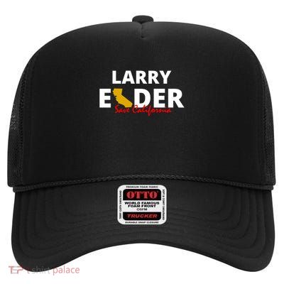 Vote Larry Elder Save California High Crown Mesh Back Trucker Hat