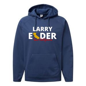 Vote Larry Elder Save California Performance Fleece Hoodie