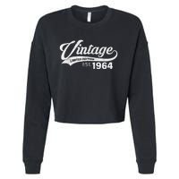 Vintage Limited Edition 1964 60 Year Old Bday 60th Birthday Cropped Pullover Crew