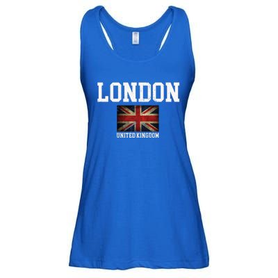 Vintage London England United Kingdom Souvenir Gift Cool Gift Ladies Essential Flowy Tank