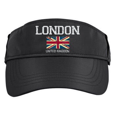 Vintage London England United Kingdom Souvenir Gift Cool Gift Adult Drive Performance Visor