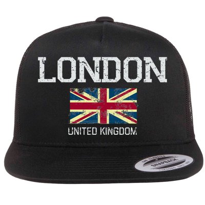 Vintage London England United Kingdom Souvenir Gift Cool Gift Flatbill Hat