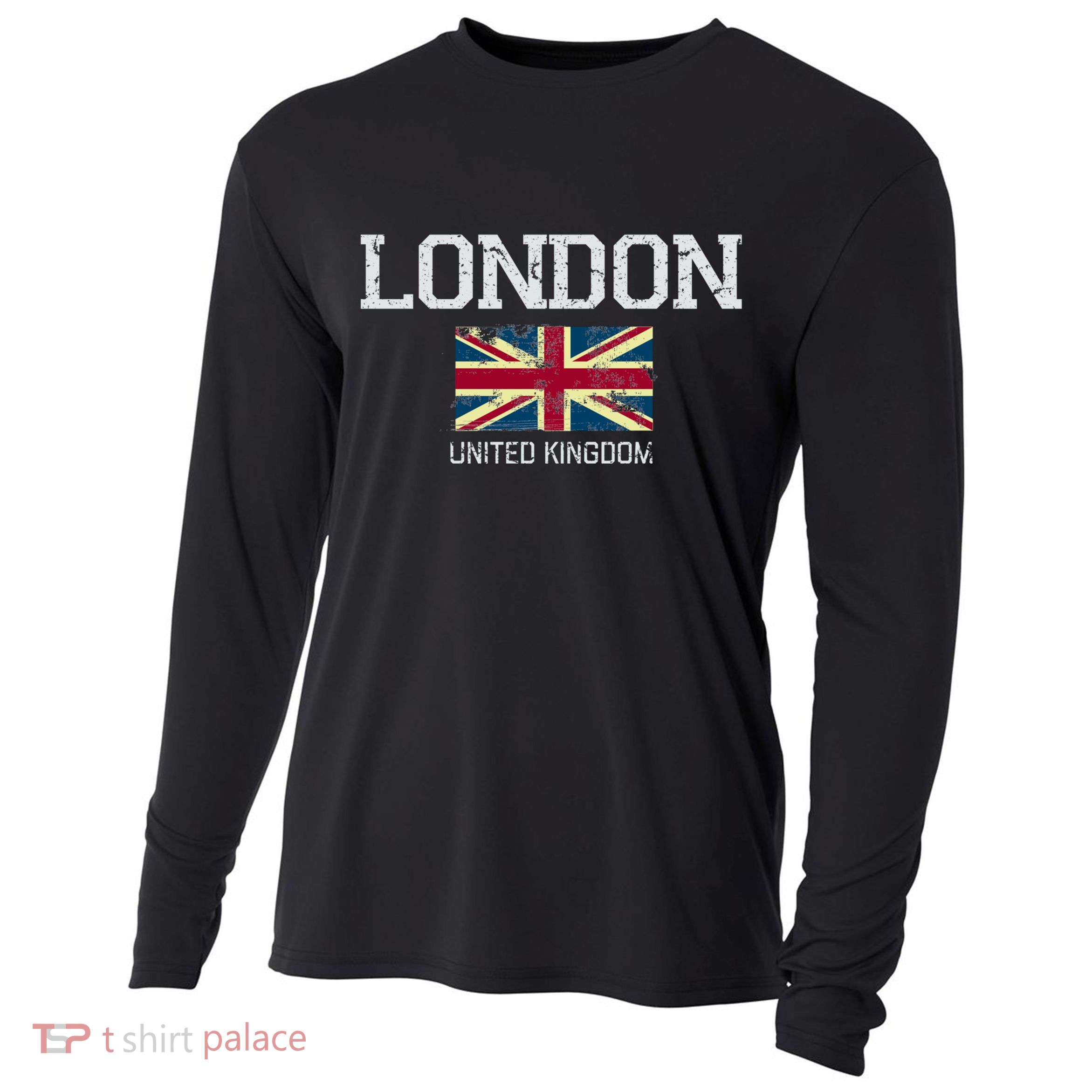 Vintage London England United Kingdom Souvenir Gift Cool Gift Cooling Performance Long Sleeve Crew