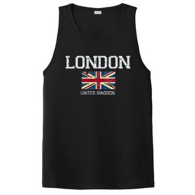 Vintage London England United Kingdom Souvenir Gift Cool Gift PosiCharge Competitor Tank