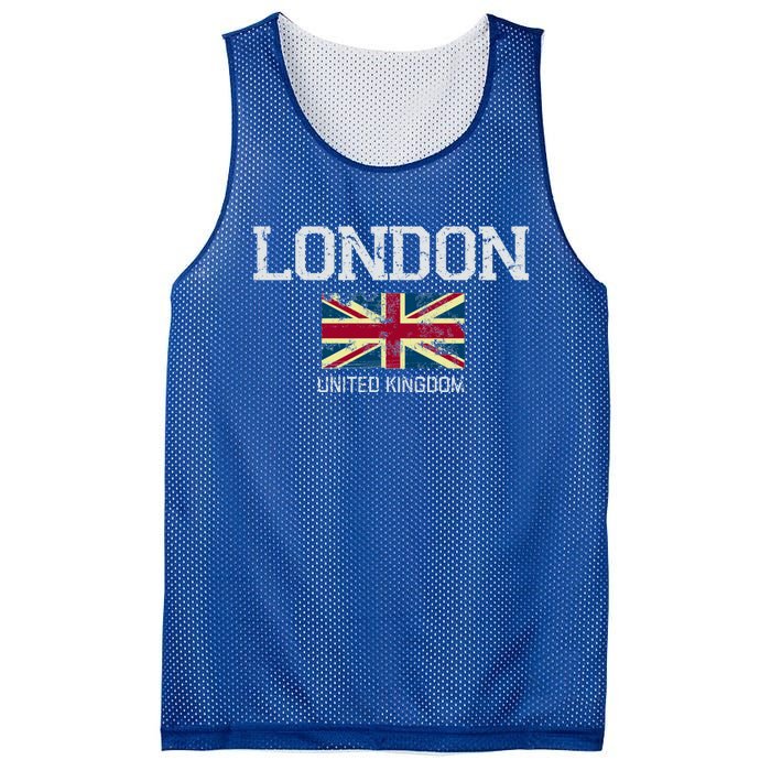 Vintage London England United Kingdom Souvenir Gift Cool Gift Mesh Reversible Basketball Jersey Tank