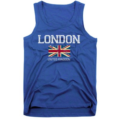 Vintage London England United Kingdom Souvenir Gift Cool Gift Tank Top