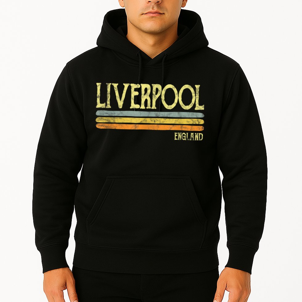 Vintage Liverpool England Tshirt British Love Gift Souvenir Hoodie