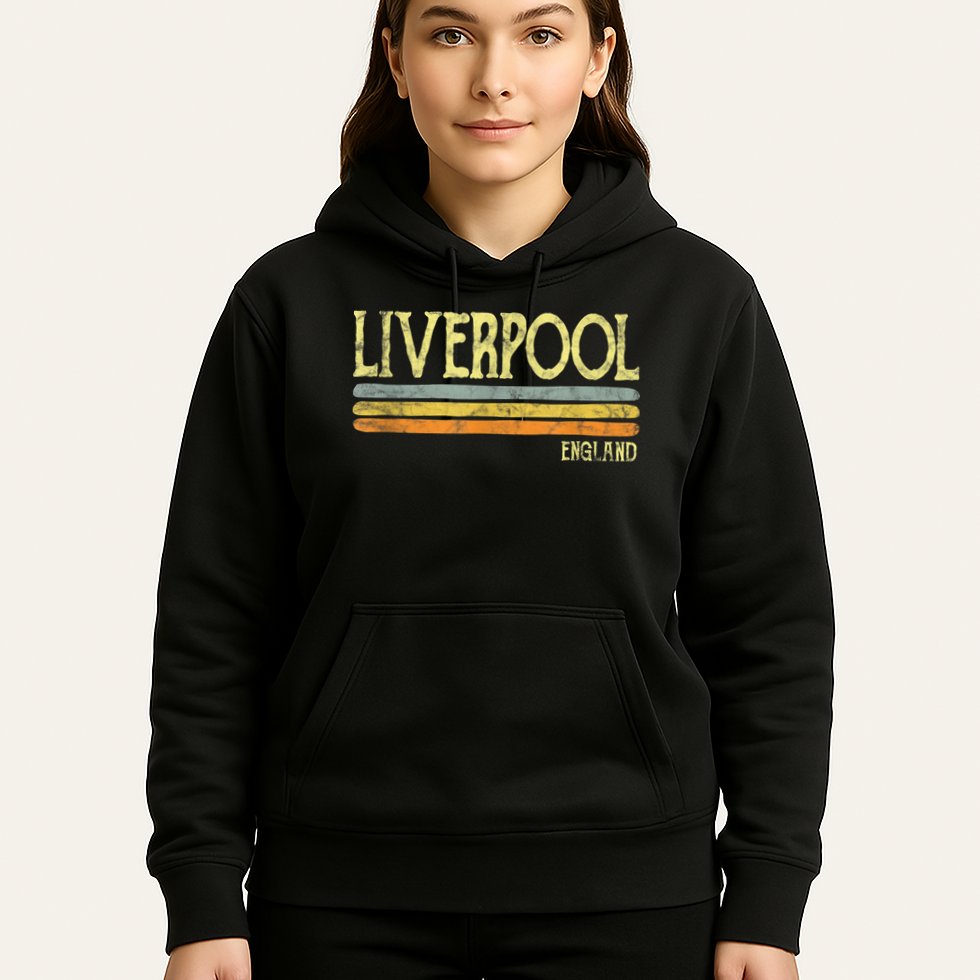 Vintage Liverpool England Tshirt British Love Gift Souvenir Hoodie