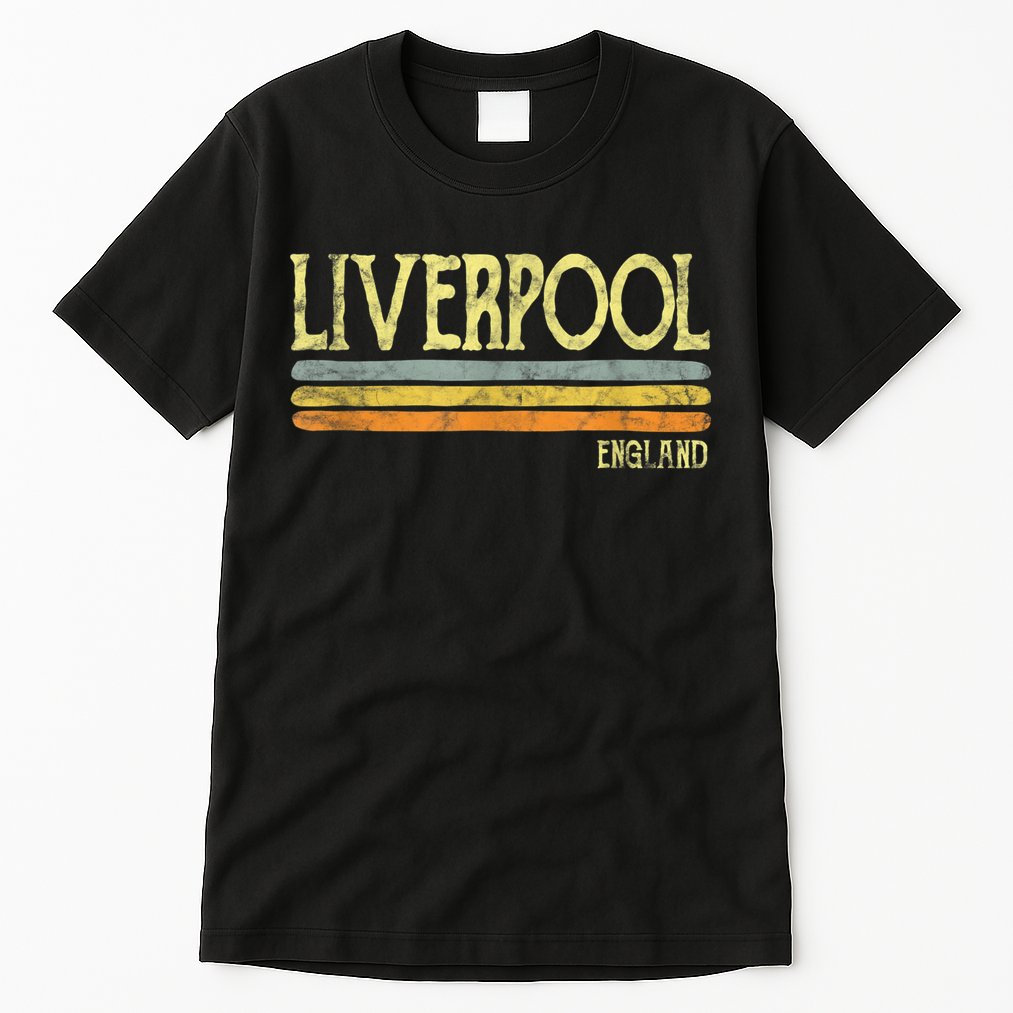 Vintage Liverpool England Tshirt British Love Gift Souvenir Tall T-Shirt