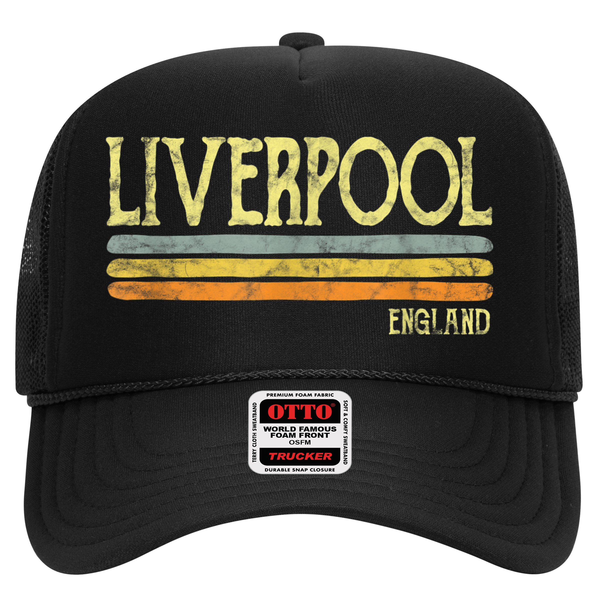 Vintage Liverpool England Tshirt British Love Gift Souvenir Trucker Hat
