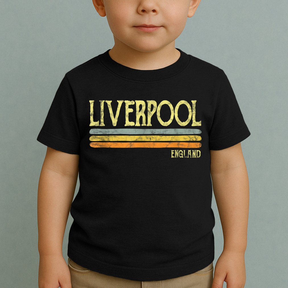 Vintage Liverpool England Tshirt British Love Gift Souvenir Toddler T-Shirt