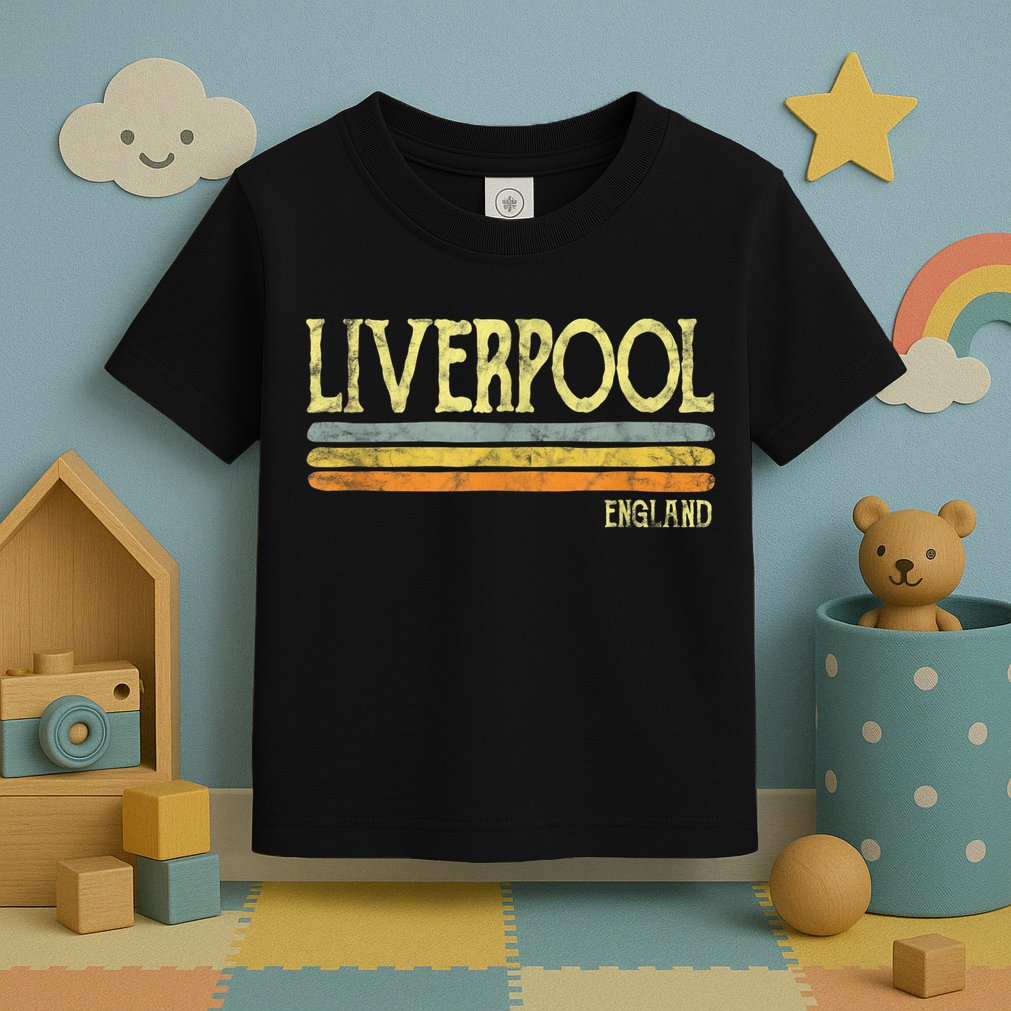 Vintage Liverpool England Tshirt British Love Gift Souvenir Toddler T-Shirt