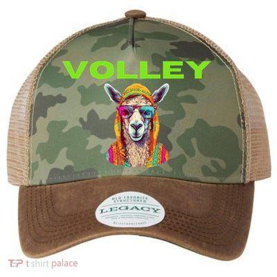 Volley Llama Funny Pickleball Legacy Tie Dye Trucker Hat