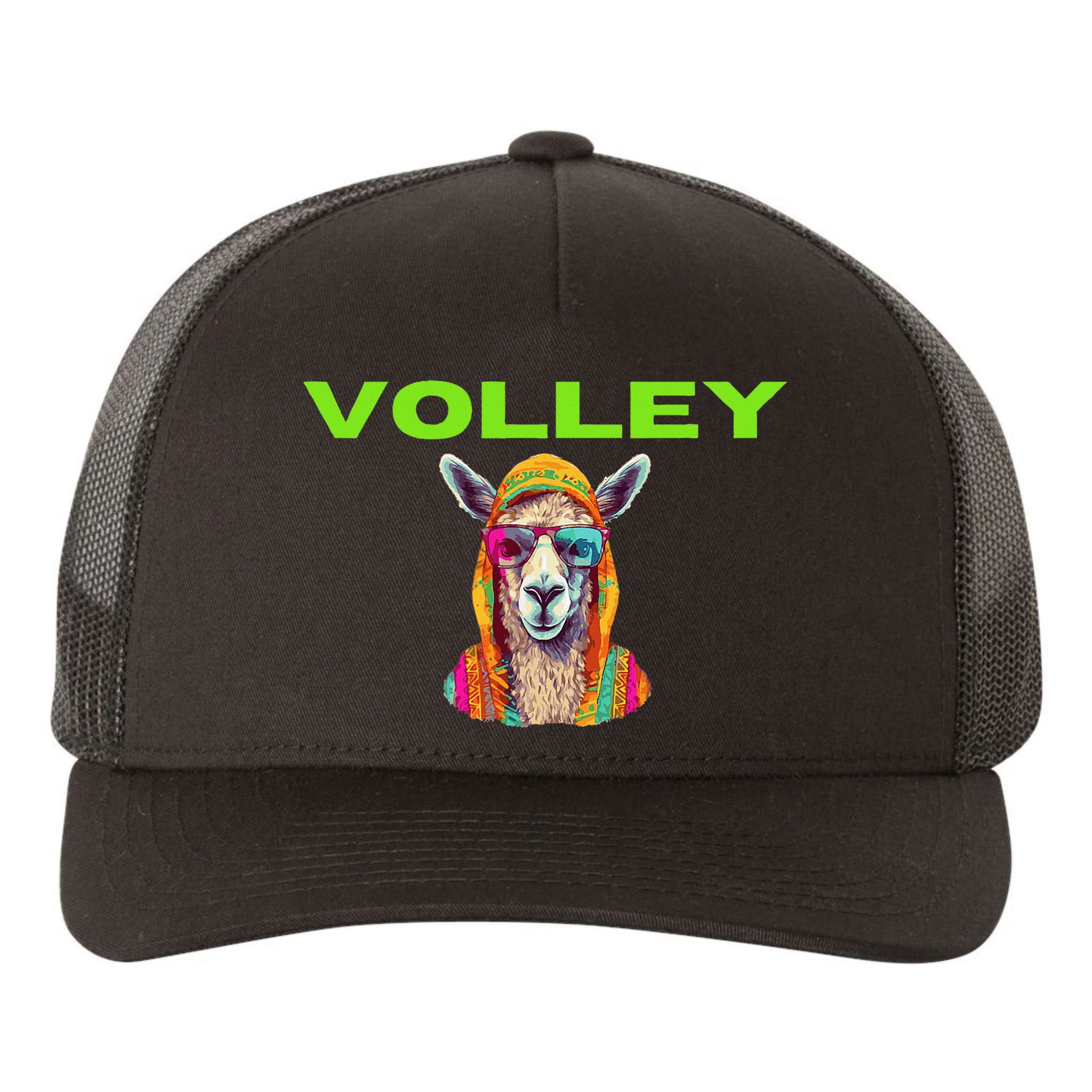 Volley Llama Funny Pickleball Yupoong Adult 5-Panel Trucker Hat