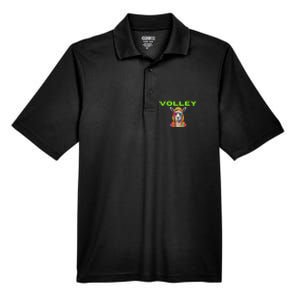 Volley Llama Funny Pickleball Men's Origin Performance Pique Polo