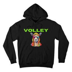 Volley Llama Funny Pickleball Hoodie