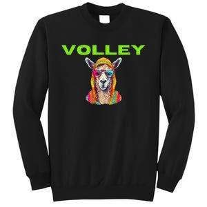 Volley Llama Funny Pickleball Sweatshirt