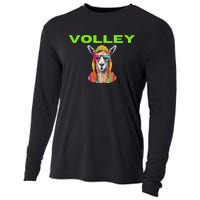 Volley Llama Funny Pickleball Cooling Performance Long Sleeve Crew