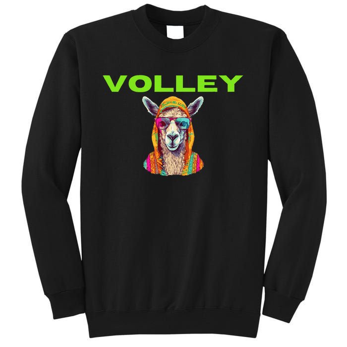 Volley Llama Funny Pickleball Tall Sweatshirt