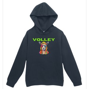 Volley Llama Funny Pickleball Urban Pullover Hoodie