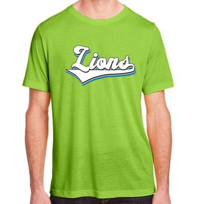 Vintage Lion Football Logo Adult ChromaSoft Performance T-Shirt