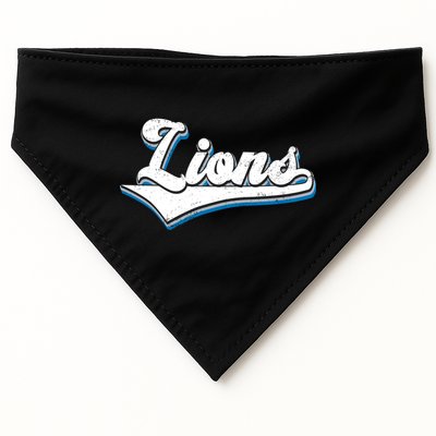 Vintage Lion Football Logo USA-Made Doggie Bandana