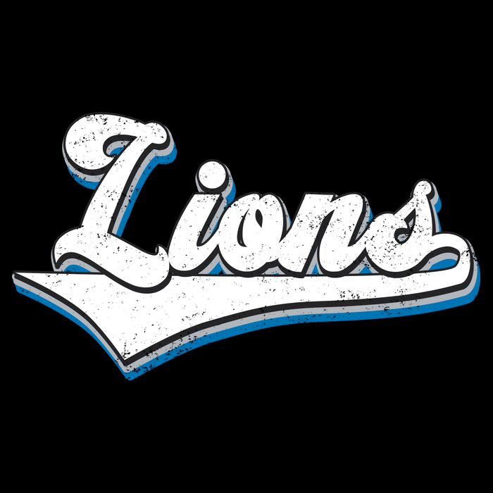 Vintage Lion Football Logo 7-Panel Snapback Hat