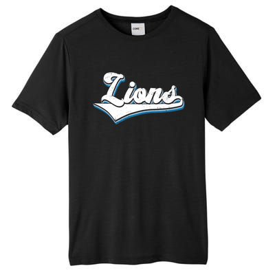 Vintage Lion Football Logo Tall Fusion ChromaSoft Performance T-Shirt