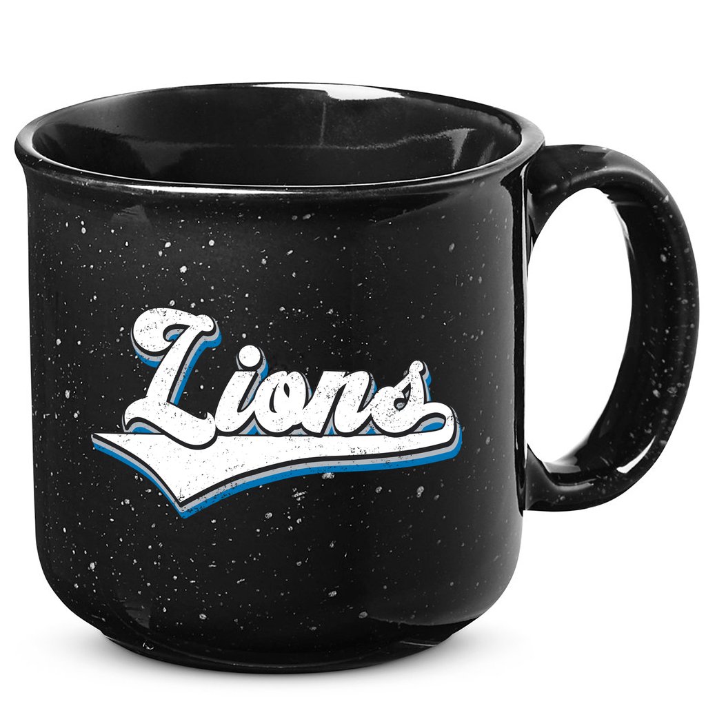 Vintage Lion Football Logo 15oz Campfire Ceramic Mug