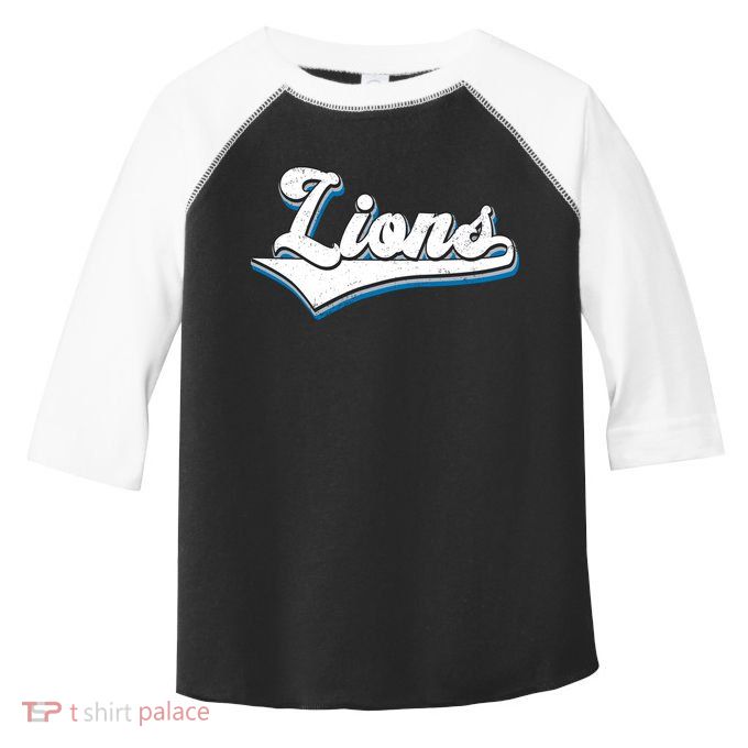 Vintage Lion Football Logo Toddler Fine Jersey T-Shirt