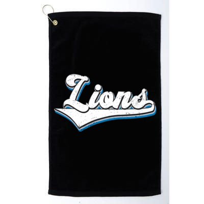 Vintage Lion Football Logo Platinum Collection Golf Towel