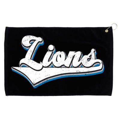 Vintage Lion Football Logo Grommeted Golf Towel